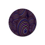 Abstract Colorful Spheres Rubber Coaster (Round)  Front