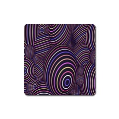 Abstract Colorful Spheres Square Magnet by Simbadda