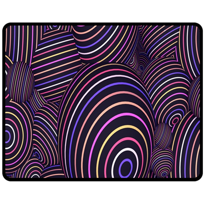 Abstract Colorful Spheres Fleece Blanket (Medium) 