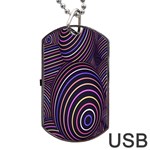 Abstract Colorful Spheres Dog Tag USB Flash (Two Sides) Back