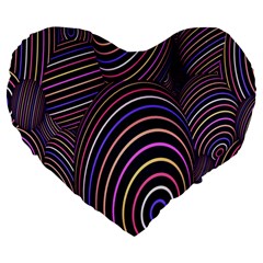 Abstract Colorful Spheres Large 19  Premium Heart Shape Cushions by Simbadda