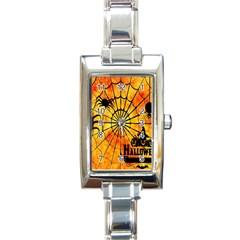 Halloween Weird  Surreal Atmosphere Rectangle Italian Charm Watch by Simbadda