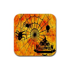 Halloween Weird  Surreal Atmosphere Rubber Coaster (square)  by Simbadda