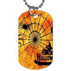 Halloween Weird  Surreal Atmosphere Dog Tag (two Sides) by Simbadda