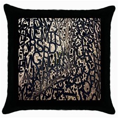 Wallpaper Texture Pattern Design Ornate Abstract Throw Pillow Case (black) by Simbadda