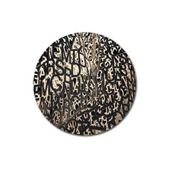 Wallpaper Texture Pattern Design Ornate Abstract Magnet 3  (round) by Simbadda