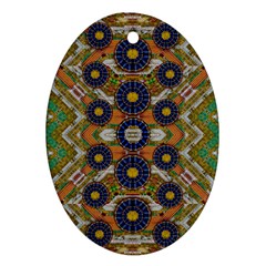 Fleur Flower Porcelaine In Calm Oval Ornament (two Sides) by pepitasart