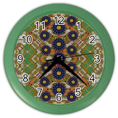 Fleur Flower Porcelaine In Calm Color Wall Clocks by pepitasart