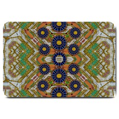 Fleur Flower Porcelaine In Calm Large Doormat  by pepitasart