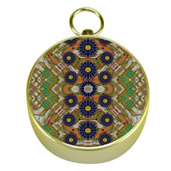 Fleur Flower Porcelaine In Calm Gold Compasses by pepitasart