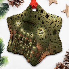 Geometric Fractal Cuboid Menger Sponge Geometry Ornament (snowflake) by Simbadda