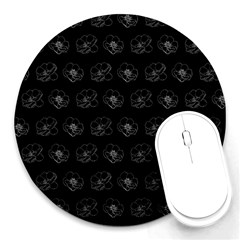 Floral Pattern Round Mousepads by Valentinaart