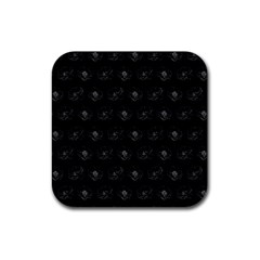 Floral Pattern Rubber Coaster (square)  by Valentinaart