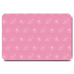 Pink Pattern Large Doormat  by Valentinaart