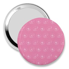 Pink Pattern 3  Handbag Mirrors by Valentinaart