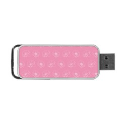 Pink Pattern Portable Usb Flash (two Sides) by Valentinaart