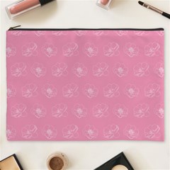 Pink Pattern Cosmetic Bag (xxxl)  by Valentinaart