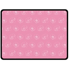 Pink Pattern Double Sided Fleece Blanket (large)  by Valentinaart