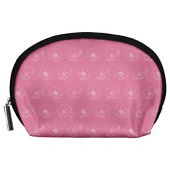 Pink Pattern Accessory Pouches (large)  by Valentinaart