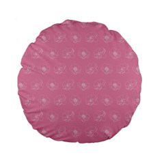 Pink Pattern Standard 15  Premium Flano Round Cushions by Valentinaart