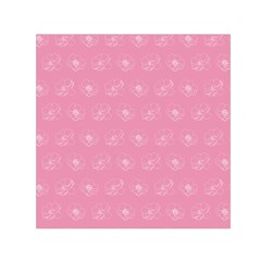 Pink Pattern Small Satin Scarf (square) by Valentinaart