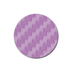 Purple Pattern Rubber Coaster (round)  by Valentinaart