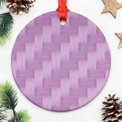 Purple Pattern Round Ornament (two Sides) by Valentinaart