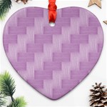 Purple pattern Heart Ornament (Two Sides) Front