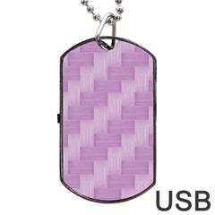 Purple Pattern Dog Tag Usb Flash (one Side) by Valentinaart