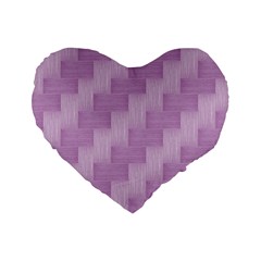 Purple Pattern Standard 16  Premium Heart Shape Cushions by Valentinaart