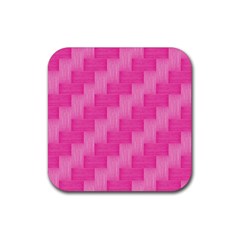 Pink Pattern Rubber Coaster (square)  by Valentinaart