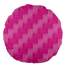 Pink Pattern Large 18  Premium Flano Round Cushions by Valentinaart