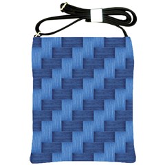 Blue Pattern Shoulder Sling Bags by Valentinaart