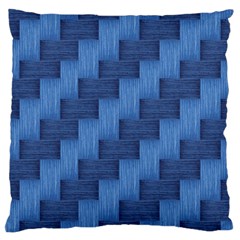 Blue Pattern Large Cushion Case (one Side) by Valentinaart