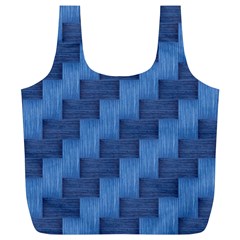 Blue Pattern Full Print Recycle Bags (l)  by Valentinaart