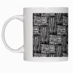 Gray Pattern White Mugs by Valentinaart