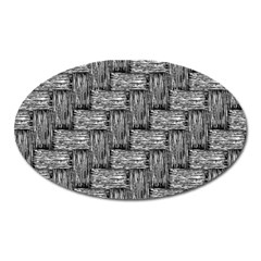 Gray Pattern Oval Magnet by Valentinaart