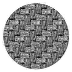 Gray Pattern Magnet 5  (round) by Valentinaart