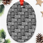 Gray pattern Oval Ornament (Two Sides) Front