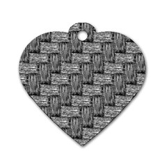 Gray Pattern Dog Tag Heart (two Sides) by Valentinaart