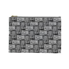 Gray Pattern Cosmetic Bag (large)  by Valentinaart