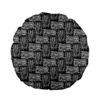 Gray pattern Standard 15  Premium Round Cushions Back