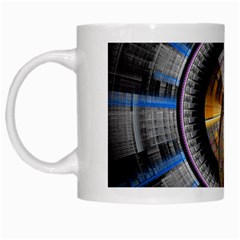 Fractal Tech Disc Background White Mugs by Simbadda