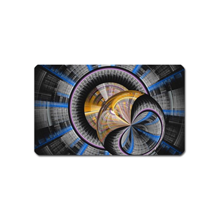 Fractal Tech Disc Background Magnet (Name Card)