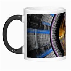 Fractal Tech Disc Background Morph Mugs by Simbadda