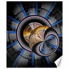 Fractal Tech Disc Background Canvas 8  X 10  by Simbadda