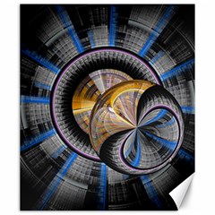 Fractal Tech Disc Background Canvas 20  X 24   by Simbadda