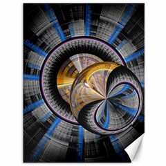 Fractal Tech Disc Background Canvas 36  X 48   by Simbadda