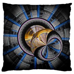 Fractal Tech Disc Background Standard Flano Cushion Case (one Side) by Simbadda