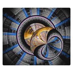 Fractal Tech Disc Background Double Sided Flano Blanket (small)  by Simbadda